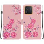 For Honor X5 Crystal Texture Colored Drawing Leather Phone Case(Cherry Blossoms)
