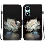 For Honor X5 Plus / Play 40C Crystal Texture Colored Drawing Leather Phone Case(Crystal Peony)