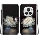 For Honor Magic6 Pro Crystal Texture Colored Drawing Leather Phone Case(Crystal Peony)