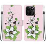 For Honor Play 60 Plus Crystal Texture Colored Drawing Leather Phone Case(Lily)