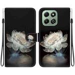 For Honor X6b Crystal Texture Colored Drawing Leather Phone Case(Crystal Peony)