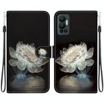 For Infinix Hot 12 Crystal Texture Colored Drawing Leather Phone Case(Crystal Peony)