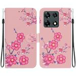 For Infinix Note 30 Pro Crystal Texture Colored Drawing Leather Phone Case(Cherry Blossoms)