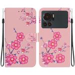 For Infinix Note 12 VIP Crystal Texture Colored Drawing Leather Phone Case(Cherry Blossoms)