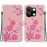 For Infinix Smart 7 HD Crystal Texture Colored Drawing Leather Phone Case(Cherry Blossoms)