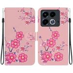 For Infinix Note 40 4G Crystal Texture Colored Drawing Leather Phone Case(Cherry Blossoms)