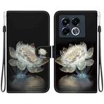 For Infinix Note 40 5G Crystal Texture Colored Drawing Leather Phone Case(Crystal Peony)