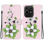For Infinix Note 50 4G / Note 50 Pro 4G Crystal Texture Colored Drawing Leather Phone Case(Lily)