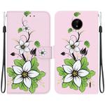 For Nokia C20 / C10 Crystal Texture Colored Drawing Leather Phone Case(Lily)