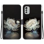 For Nokia G60 Crystal Texture Colored Drawing Leather Phone Case(Crystal Peony)