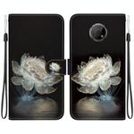 For Nokia G300 Crystal Texture Colored Drawing Leather Phone Case(Crystal Peony)