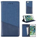 For iPhone 8 / 7 MUXMA MX109 Horizontal Flip Leather Case with Holder & Card Slot & Wallet(Blue)