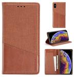 For iPhone X / XS MUXMA MX109 Horizontal Flip Leather Case with Holder & Card Slot & Wallet(Brown)