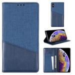 For iPhone XS Max MUXMA MX109 Horizontal Flip Leather Case with Holder & Card Slot & Wallet(Blue)