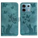 For Xiaomi Redmi Note 13 Pro 5G Butterfly Cat Embossing Flip Leather Phone Case(Wathet)