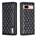 For Google Pixel 8a Diamond Lattice Magnetic Leather Flip Phone Case(Black)