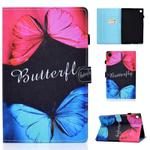 For Samsung Galaxy Tab A9+ Colored Drawing Smart Leather Tablet Case(Butterfly Love)