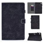 For Huawei MatePad T8 8.0 (2020) Embossed Elephant Pattern Horizontal Flip PU Leather Case with Holder & Card Slots(Black)