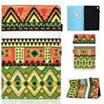 For Samsung Galaxy Tab A9+ Colored Drawing Smart Leather Tablet Case(Folk-custom)