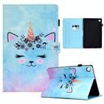 For Samsung Galaxy Tab A9+ Colored Drawing Smart Leather Tablet Case(Wildebeest)