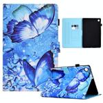 For Samsung Galaxy Tab A9 Colored Drawing Smart Leather Tablet Case(Butterflies)