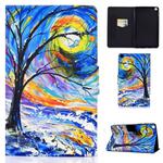 For Samsung Galaxy S6 Lite P610 / P615 Electric Pressed TPU Colored Drawing Horizontal Flip Leather Case with Holder & Card Slots & Anti-slip Strip & Sleep / Wake-up Function(Watercolor Tree)