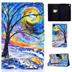 For Lenovo Tab FHD M10 Plus X606F Electric Pressed TPU Colored Drawing Horizontal Flip Leather Case with Holder & Card Slots & Anti-slip Strip & Sleep / Wake-up Function(Watercolor Tree)