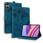 For Xiaomi Redmi Pad Pro 12.1 Cartoon Sakura Cat Embossed Leather Tablet Case(Blue)