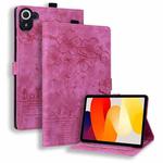 For Xiaomi Redmi Pad 8.8 2025 Cartoon Sakura Cat Embossed Leather Tablet Case(Rose Red)