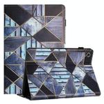 For Samsung Galaxy Tab A9 Sewing Litchi Texture Leather Tablet Case(Marble)