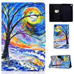 For Huawei MatePad T8 Electric Pressed TPU Colored Drawing Horizontal Flip Leather Case with Holder & Card Slots & Anti-slip Strip(Watercolor Tree)