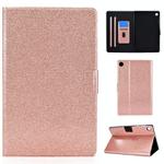 For Samsung Galaxy Tab A9+ Glitter Powder Leather Tablet Case with Sleep / Wake-up Function(Rose Gold)