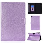 For Samsung Galaxy Tab A9+ Glitter Powder Leather Tablet Case with Sleep / Wake-up Function(Purple)