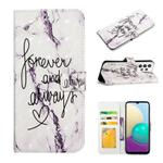 For Samsung Galaxy A33 Oil Embossed 3D Drawing Leather Phone Case(Words Marble)