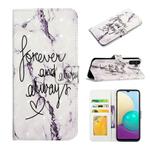 For Samsung Galaxy A13 4G Oil Embossed 3D Drawing Leather Phone Case(Words Marble)