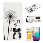 For Samsung Galaxy A22 4G Oil Embossed 3D Drawing Leather Phone Case(Couple Dandelion)