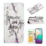 For Samsung Galaxy A53 Oil Embossed 3D Drawing Leather Phone Case(Words Marble)
