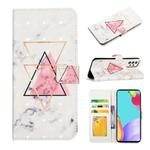 For Samsung Galaxy A73 Oil Embossed 3D Drawing Leather Phone Case(Triangular Marble)