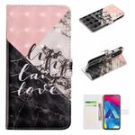 For Samsung Galaxy A10 / M10 Oil Embossed 3D Drawing Leather Phone Case(Stitching Marble)