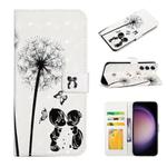 For Samsung Galaxy S23 5G Oil Embossed 3D Drawing Leather Phone Case(Couple Dandelion)