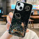 For iPhone 15 Cosmic Star Laser Sequin Epoxy TPU Phone Case(Black)