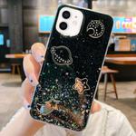 For iPhone 12 Cosmic Star Laser Sequin Epoxy TPU Phone Case(Black)