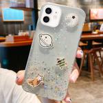 For iPhone 11 Cosmic Star Laser Sequin Epoxy TPU Phone Case(Transparent)