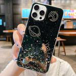 For iPhone 11 Pro Cosmic Star Laser Sequin Epoxy TPU Phone Case(Black)