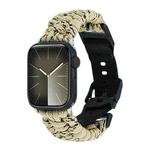 For Apple Watch Series 5 40mm Paracord Plain Braided Webbing Buckle Watch Band(Khaki Camouflage)