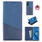For OPPO Reno 3 Pro MUXMA MX109 Horizontal Flip Leather Case with Holder & Card Slot & Wallet(Blue)