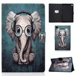 For Samsung Galaxy Tab A9+ Electric Pressed Colored Drawing Flip Leather Tablet Case with Sleep / Wake-up Function(Elephant)