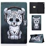 For Samsung Galaxy Tab A9+ Electric Pressed Colored Drawing Leather Tablet Case with Sleep / Wake-up Function(Music Leopard)