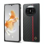 For Huawei Mate X3 LC.IMEEKE 3 in 1 Carbon Fiber Texture Shockproof Phone Case(Black)