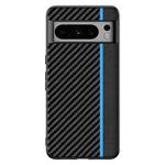 For Google Pixel 9 Ultra-thin Carbon Fiber Texture Printing Phone Case(Black Blue)